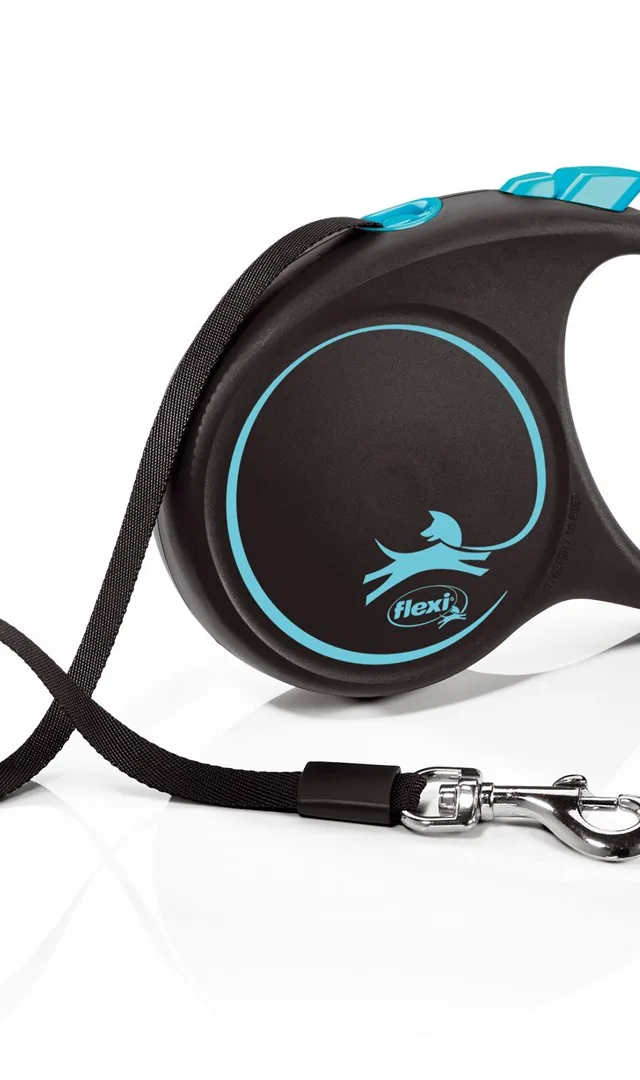 Flexi Automatic Leash Black Design M 5 M Blue