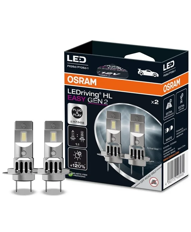 LED Bulb 2 Pcs H7 12V 16W PX26D