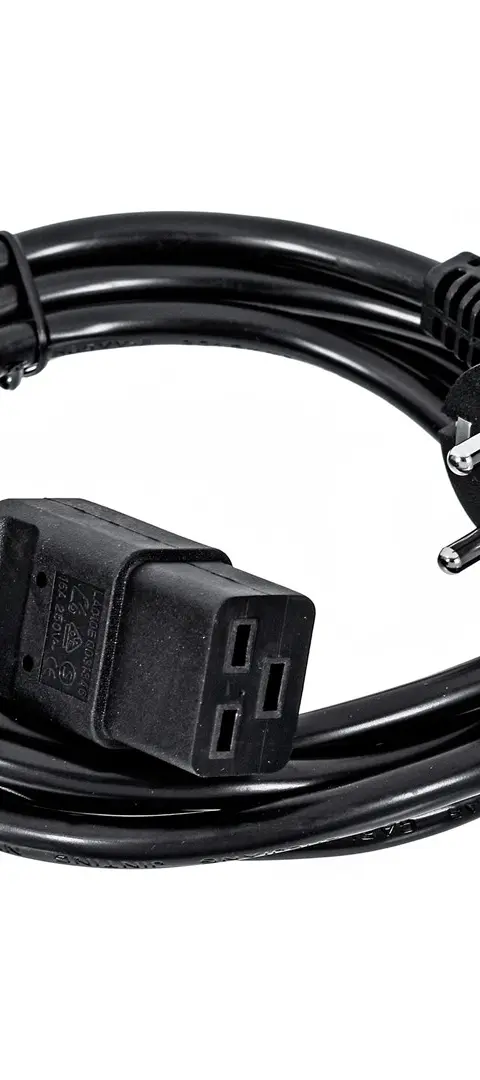 Gembird Type F/C19 1.8m Black Power plug type F C19 coupler