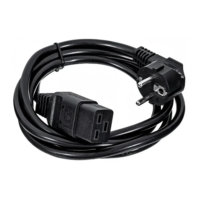 Gembird Type F/C19 1.8m Black Power plug type F C19 coupler