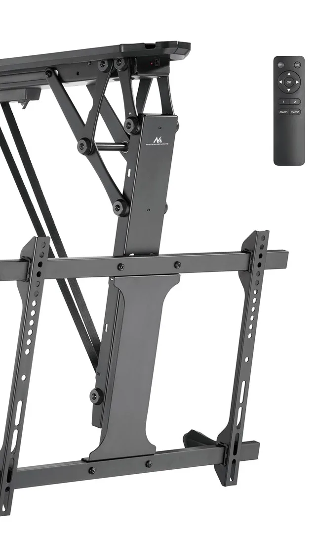 Maclean Electric Ceiling Mount For TV TUYA Support Max VESA 600x400 For Sloping Walls Remote Control 32 70 35kg MC-880T
