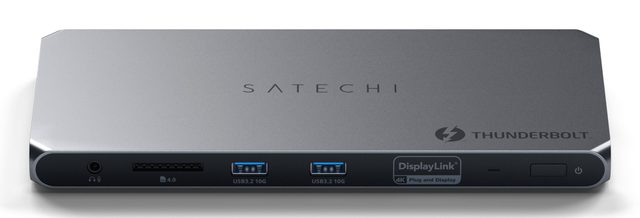 Satechi Thunderbolt 4 Dockingstation Mit DisplayLink, Space Grau, ST-DT4MDM-EU