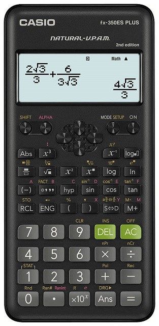 CASIO CALCULATOR SCIENTIFIC FX-350ESPLUS-2 BLACK 12 DIGIT DISPLAY