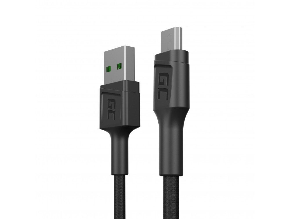 Green Cell KABGC23 USB cable USB 2.0 0.3 m USB A Micro-USB B 0.48 Gbit/s Black