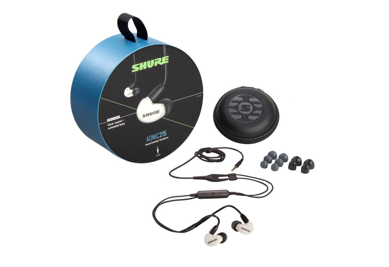 Shure AONIC 215 - In-Ear Headphones With Single Transducer And 3.5mm Cable (White)