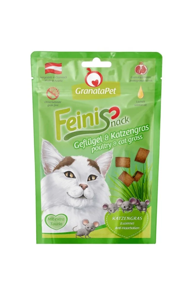 GRANATAPET FeiniSnack Poultry And Cat Grass - Cat Treats - 50g