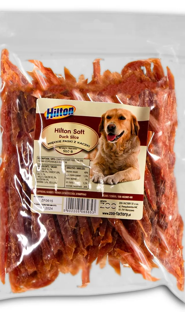 HILTON Soft Duck Slice - Dog Treat - 500 G