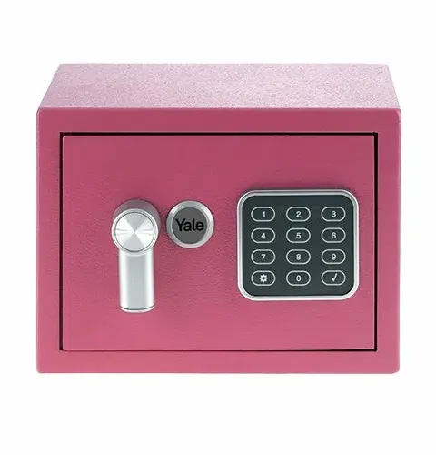 Yale YSV/170/DB2/P Freestanding Safe 3.8 L Steel Pink