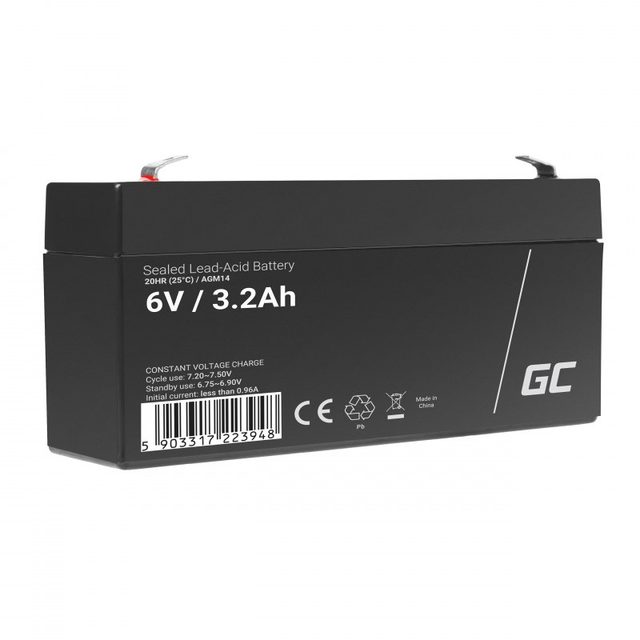Greencell AGM Battery Lead Acid VRLA 6V 3.3Ah