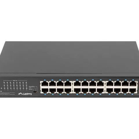 Lanberg RSGE-24 network switch Unmanaged Gigabit Ethernet (10/100/1000) 1U Black