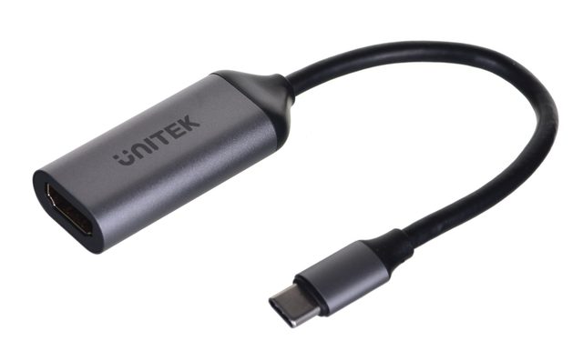 UNITEK V1420A video cable adapter 0.15 m USB Type-C HDMI Grey