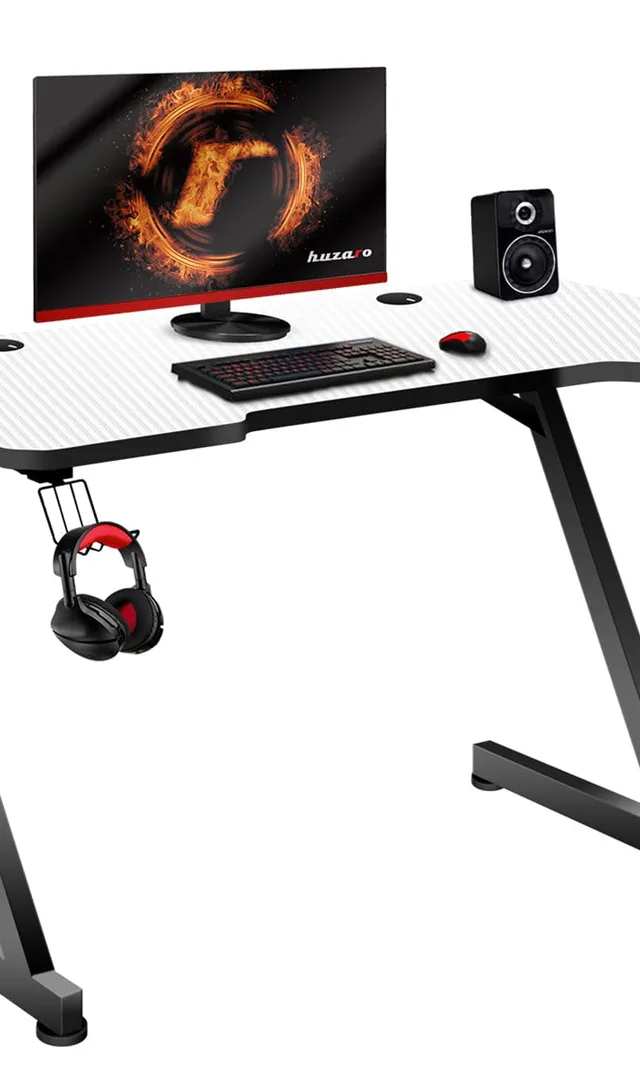 GAMING DESK HUZARO HERO 2.5 WHITE