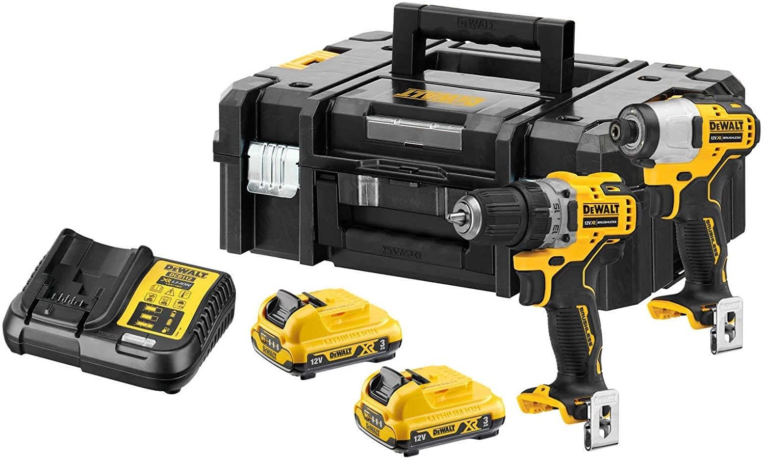 DeWALT DCK2110L2T-QW Power Screwdriver/Impact Driver Black Yellow