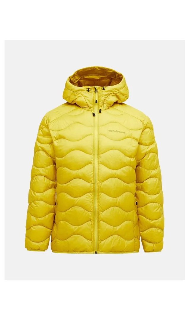 Kurtka Puchowa MÄ™Ska PEAK PERFORMANCE M Helium Down Hood Jacket Kolor ĹĽĂłĹ‚Ty - M