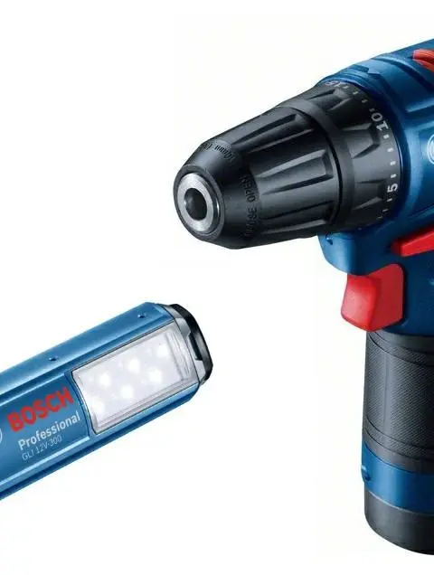 BOSCH. GSR 120-LI 2x2 0Ah 30/14Nm SCREWDRIVER GLI 12V-300 LAMP CASE