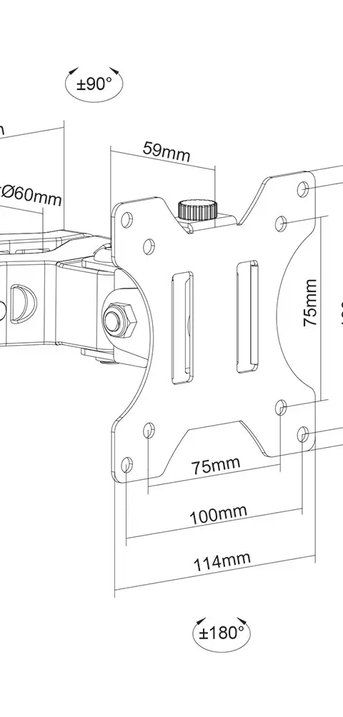 Neomounts FL40-430BL11 TV pole mount 17-32" - diam. 28-60 mm