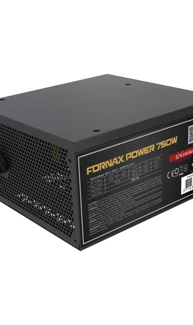 Gembird CCC-PSUGOLD-750W Power Supply Unit Fornax Power 750W Active PFC 12cm Fan 80 Gold