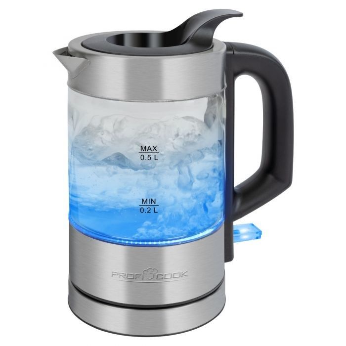 ProfiCook PC-WKS 1228 G Electric Kettle 0.5 L 1100 W Stainless Steel Transparent