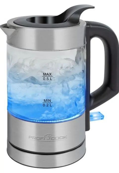 ProfiCook PC-WKS 1228 G Electric Kettle 0.5 L 1100 W Stainless Steel Transparent