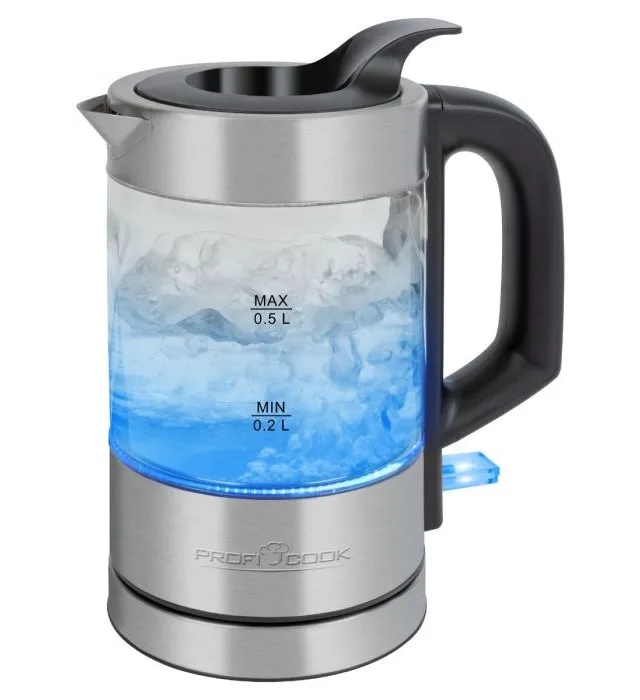 ProfiCook PC-WKS 1228 G Electric Kettle 0.5 L 1100 W Stainless Steel Transparent