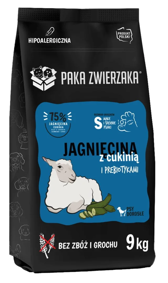 PAKA ZWIERZAKA Lamb With Zucchini S - Dry Dog Food - 9kg
