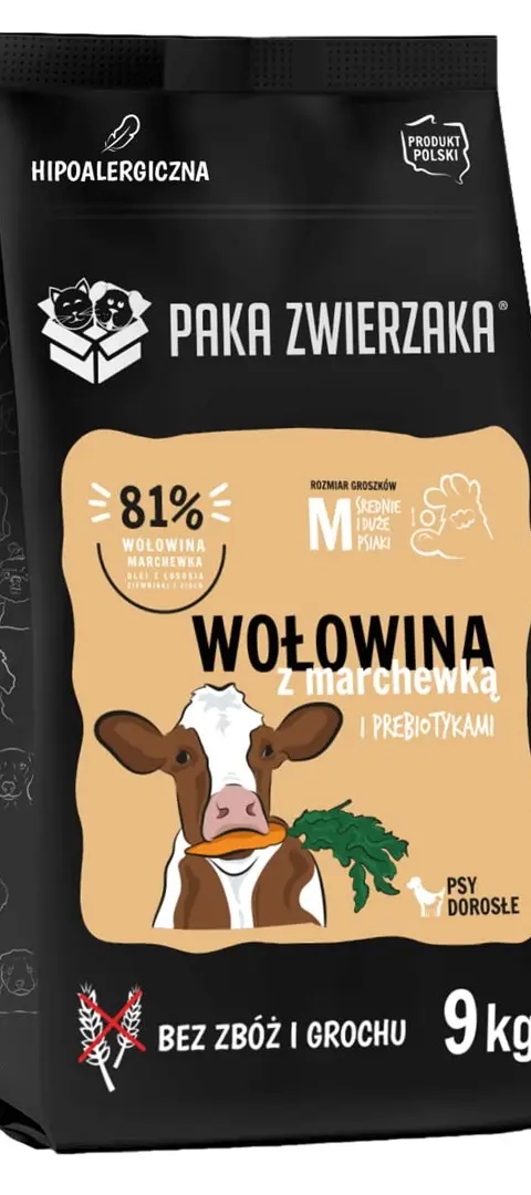 PAKA ZWIERZAKA Beef With Carrots M - Dry Dog Food - 9kg