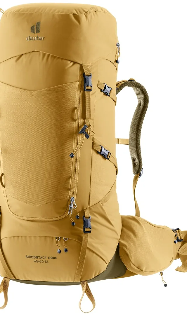 Plecak Trekkingowy Damski Deuter Aircontact Core 45 10 SL - Savanna/Nori