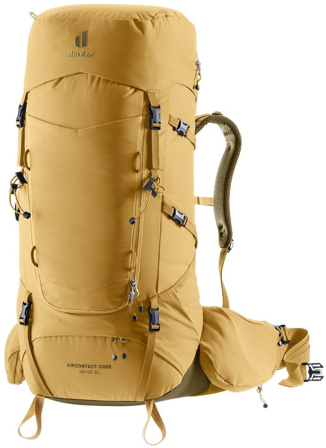 Plecak Trekkingowy Damski Deuter Aircontact Core 45 10 SL - Savanna/Nori