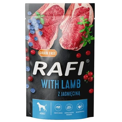 DOLINA NOTECI Rafi Lamb Blueberry Cranberry - Wet Dog Food - 500g