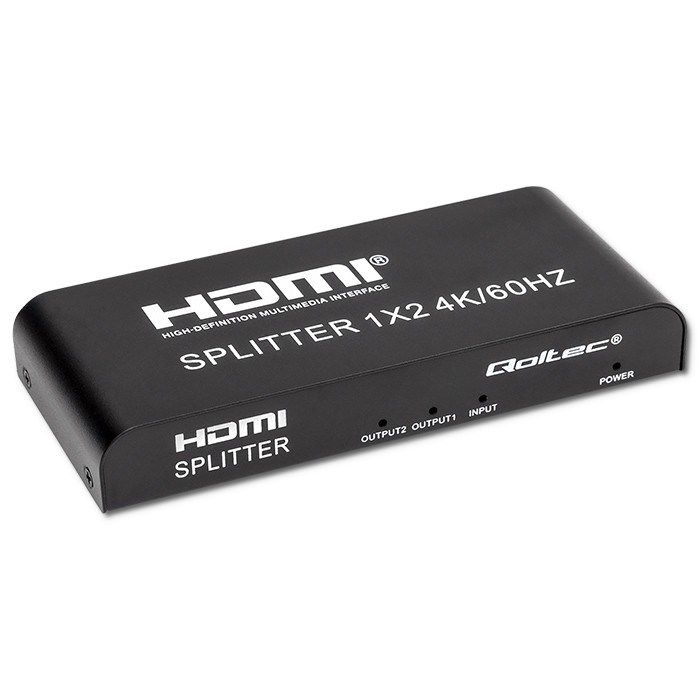 Qoltec 51797 Active HDMI Splitter 2 X HDMI 4K X 2K 6Gb/S 60Hz