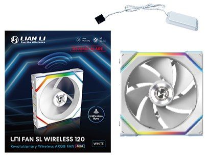 Mm Lian Li UNI FAN SL Wireless 120 ARGB Reverse Blade White 120