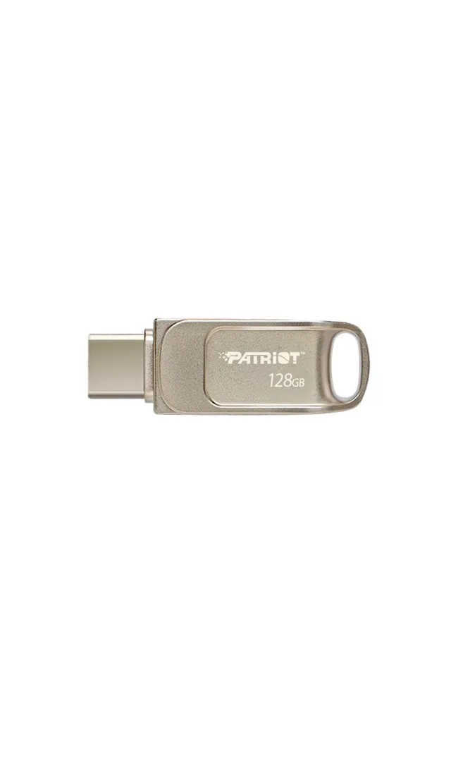 Patriot Memory Tab T560 128GB USB Flash Drive Dual USB 120MB/S (PS128GT560DS5D) Silver