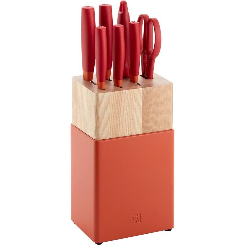 Set Of 5 Block Knives In Block Zwilling Now S Red