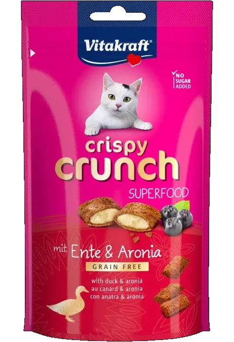 VITAKRAFT Crispy Crunch Duck With Chokeberry - Cat Treats - 60g