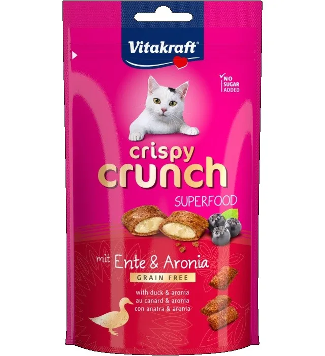 VITAKRAFT Crispy Crunch Duck With Chokeberry - Cat Treats - 60g