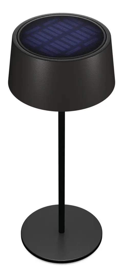RealPower LED-Solar Tischlampe Dimmbar Mit Akku,Schwarz