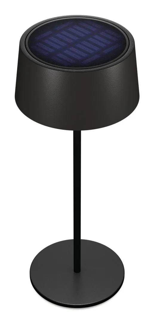 RealPower LED-Solar Tischlampe Dimmbar Mit Akku,Schwarz