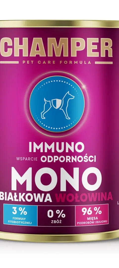 CHAMPER Immuno Monoprotein Beef - Wet Dog Food - 400g
