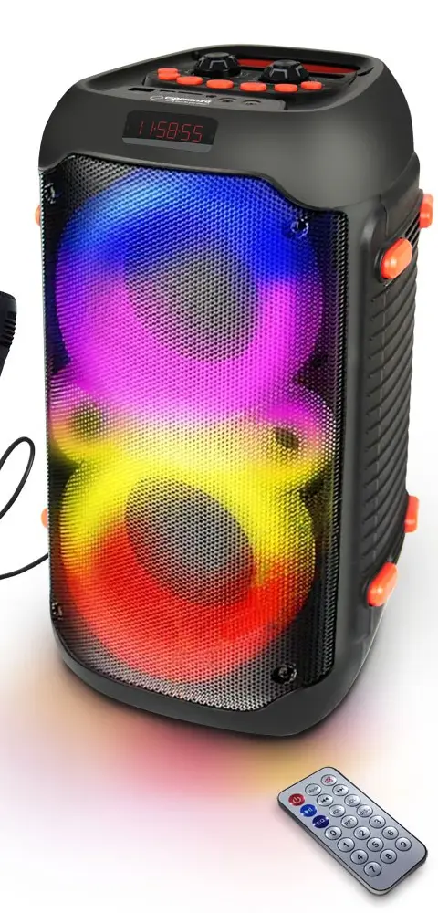 Esperanza EP156 BT FM LED RGB KARAOKE Speaker Black 20W