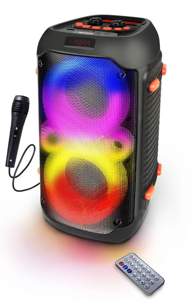 Esperanza EP156 BT FM LED RGB KARAOKE Speaker Black 20W
