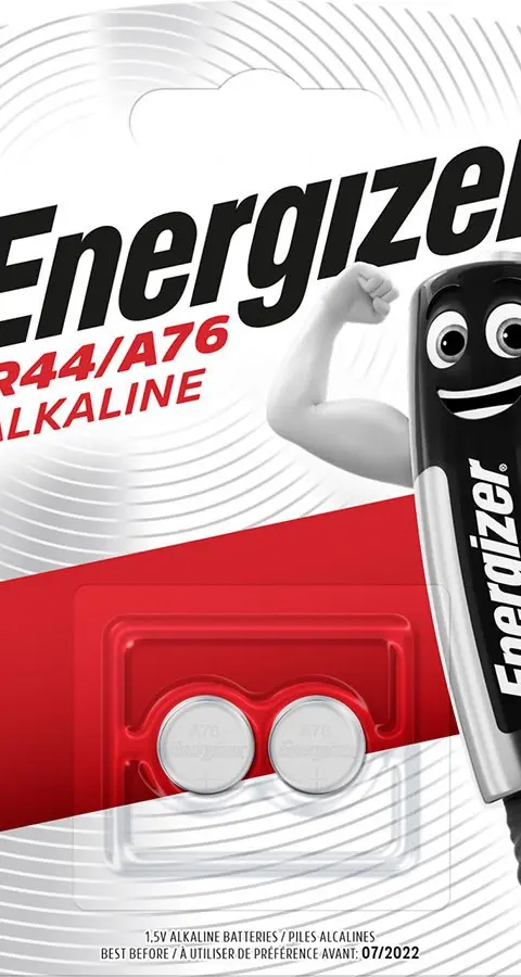ENERGIZER BATTERIES ALKALINE SPECIALTY LR44/ A76 2 PIECES 1 5V