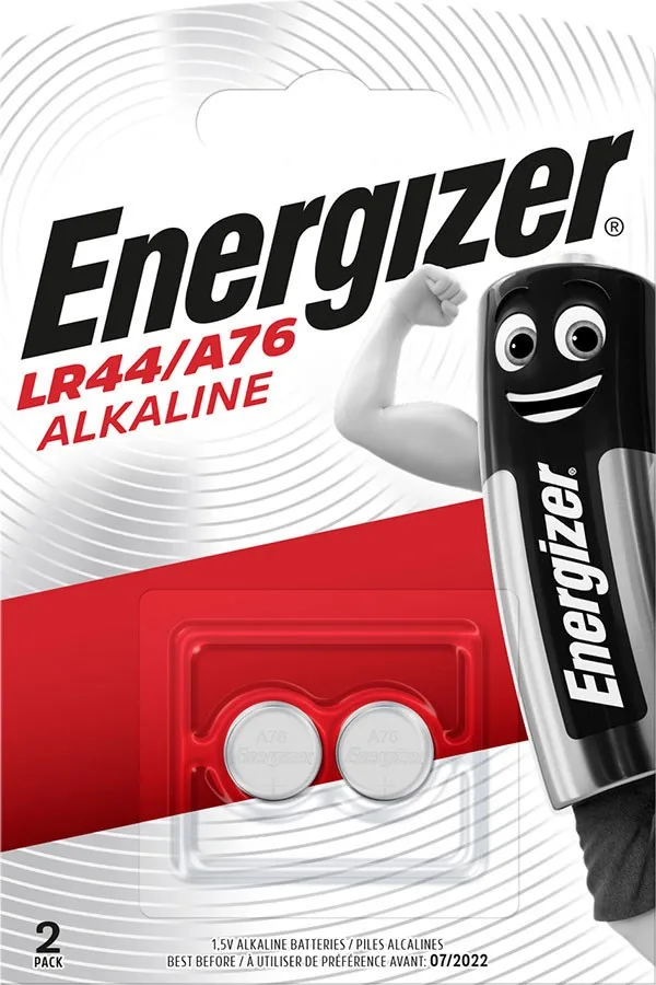 ENERGIZER BATTERIES ALKALINE SPECIALTY LR44/ A76 2 PIECES 1 5V