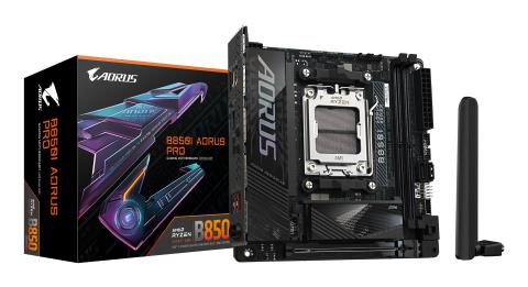 GIGABYTE B850I AORUS PRO Motherboard - AMD Ryzen 9000 Series CPUs, 8+2+1 Phases Digital VRM, up to 8400MHz DDR5 (OC), 1xPCIe 5.0 + 1xPCIe 4.0 M.2, 2.5LAN, WIFI 7, USB 3.2 Gen 2