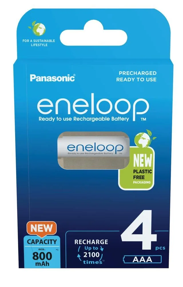 Rechargeable batteries PANASONIC ENELOOP AAA 800 mAh 4 szt (BK-4MCDE/4CP)