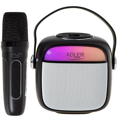 Adler AD 1199 Black Karaoke Speaker With Microphone - SD/USB/AUX/Bluetooth