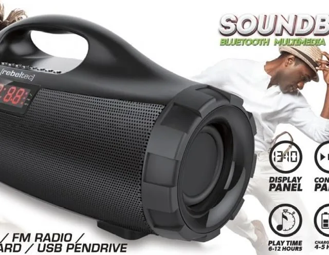 Rebeltec SoundBox 390 Portable Bluetooth Speaker Black 20W RMS