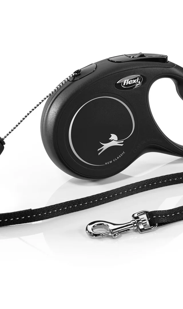 Flexi New CLASSIC 8 M Black Dog Retractable Lead