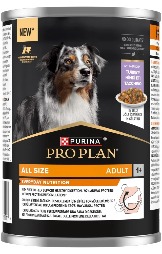 PURINA Pro Plan Everyday Nutrition All Size Adult Turkey In Jelly - Wet Dog Food - 400g