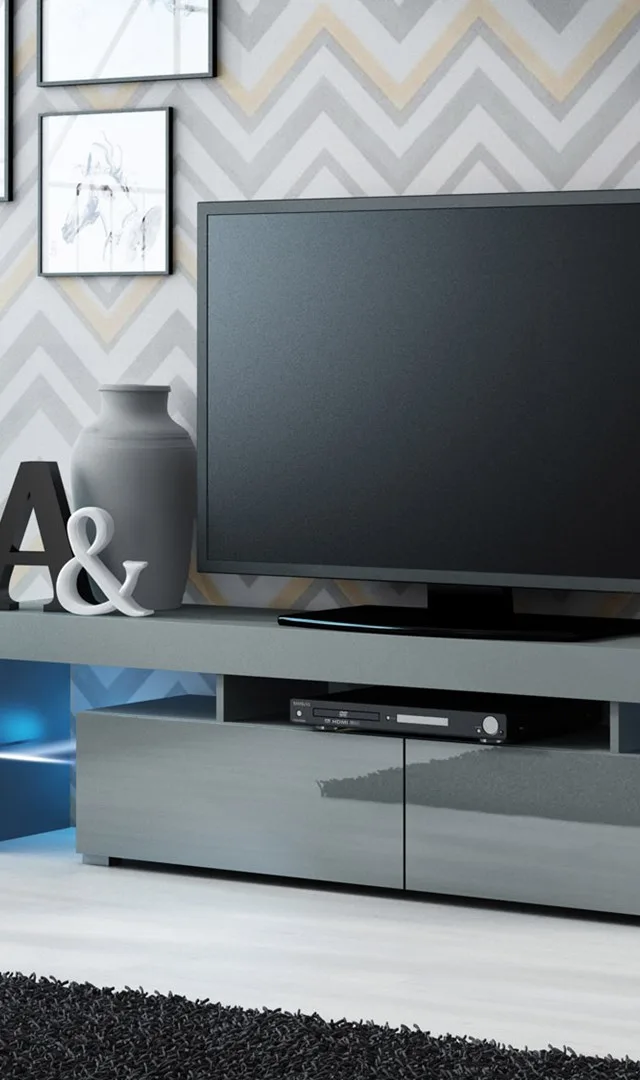 TV SOLO Cabinet 200x45x35 Grey/Gloss Grey