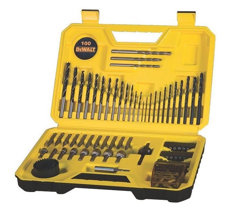 DeWalt DT71563 Drill And Bit Set 100 Pieces Black Yellow